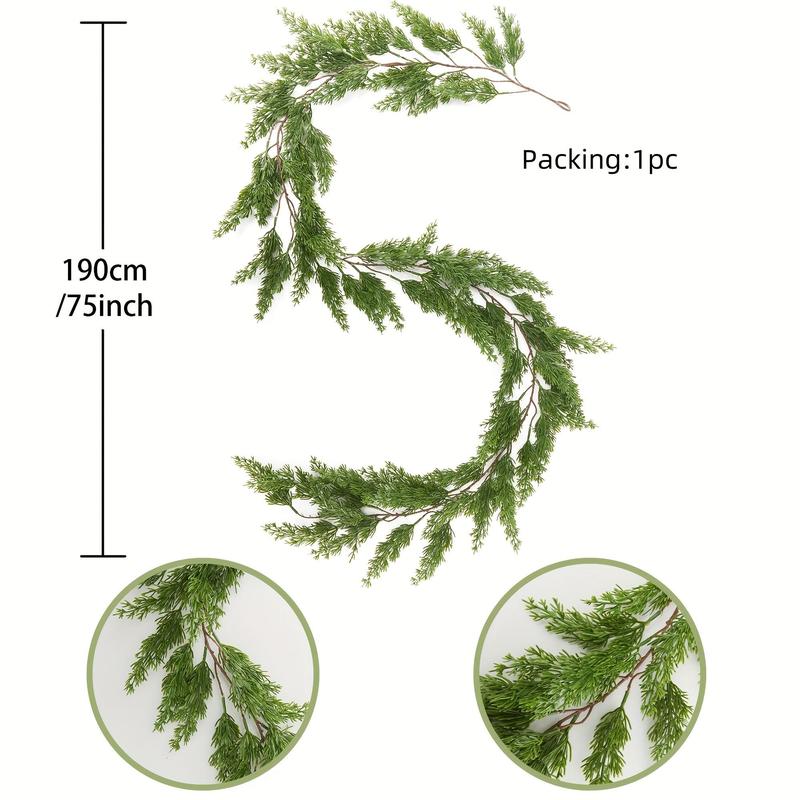 Artificial Pine Branches, 1 Count 72-head Fake Pine Branches, Fake Pine Vine, Indoor Door Frame Hanging Decoration, Home Decor for Living Room Bedroom