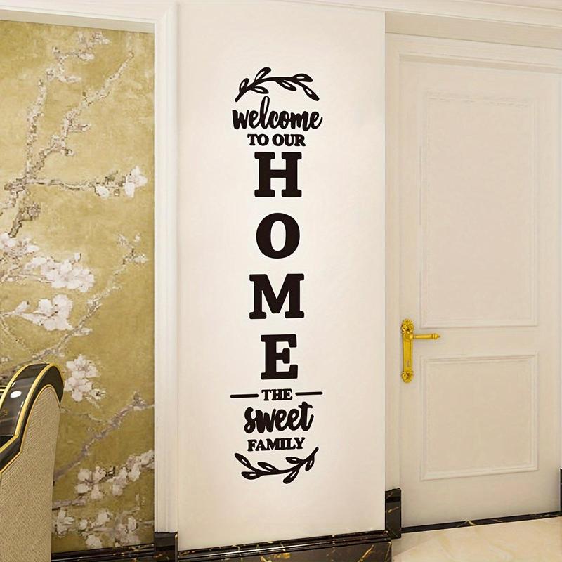 Home English Letter Pattern Wall Sticker, 1 Set Self Adhesive Wall Decal, Decorative Sticker for Home Bedroom Living Room