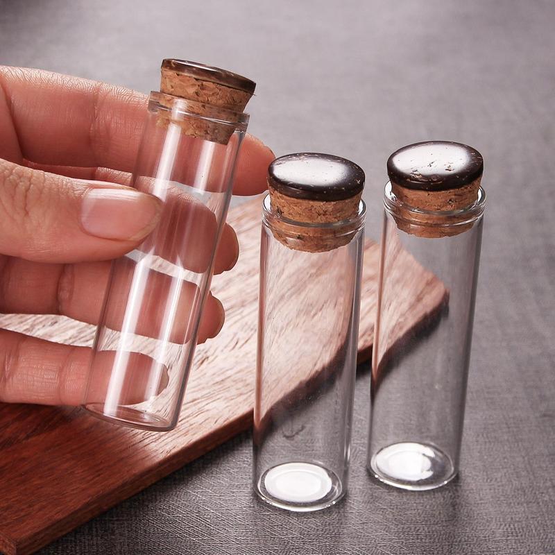 Clear Glass Bottle with Cork Stopper, 6 12pcs Mini Bottle, Home Organizer for Candy, Jewelry, DIY Glass Bottle, Storage Bottles