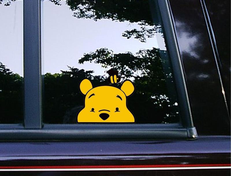 Winnie the Pooh Peeker Peeking | Cute Bear | Dsney | Classic Cartoon | Car Decals | Macbook | Android | Anime | iPad | Vinyl stickers