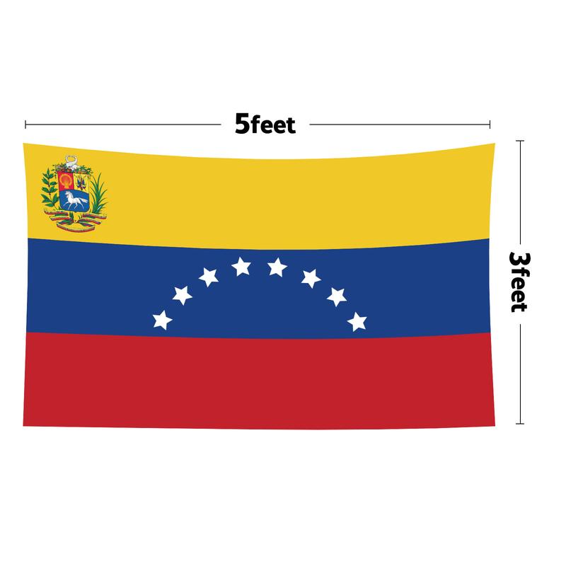 Flag Venezuela 7 Star 3x5 Ft Funny Flags For room Durable Man Cave Wall Flag with Brass Grommets for College Dorm Room Decor Wall Decor Flag