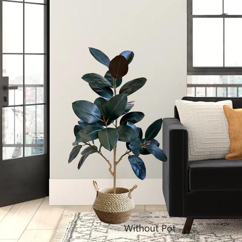 Artificial Ficus Plant Tree, Faux Plant with Pot, Modern Fake Plant, Decorative Plant for Home Office Wedding Party Decoration