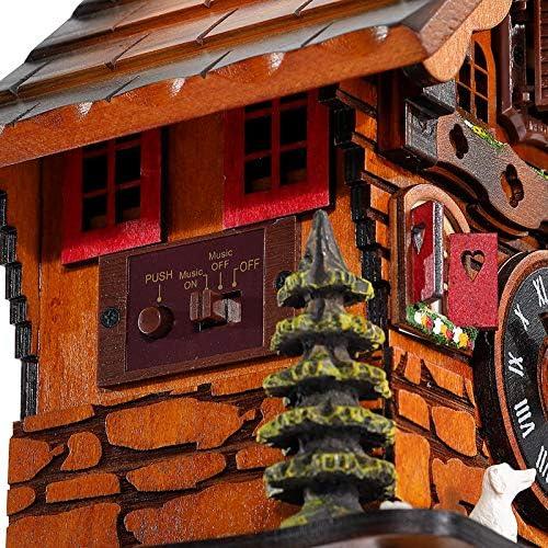 Kintrot Cuckoo Clock Traditional Black Forest Clock Antique Wooden Pendulum Quartz Wall Clock