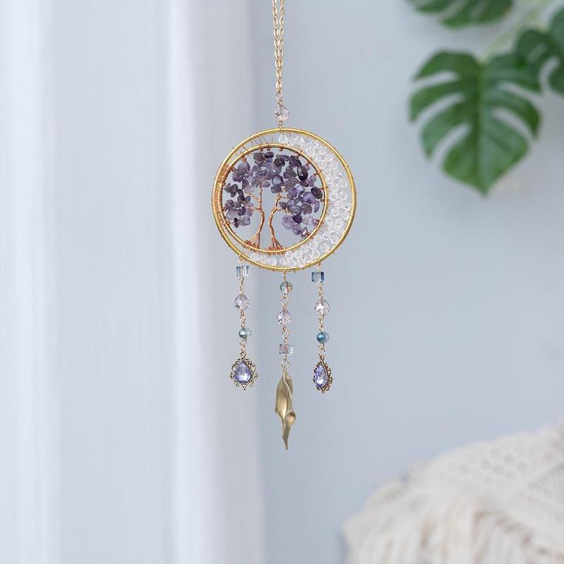 Sun Catcher, 1 Count Mini Sun Catcher, Clear Stone Sun Catcher, Car Decoration Pendant, Home Room Decoration Sun Catcher