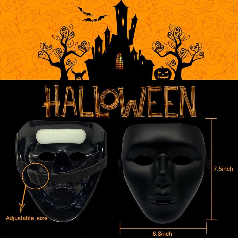 Halloween Fancy Dress Masks for Adults, Full Face Anonymous Street Dance Ghost Step Masquerade Mask