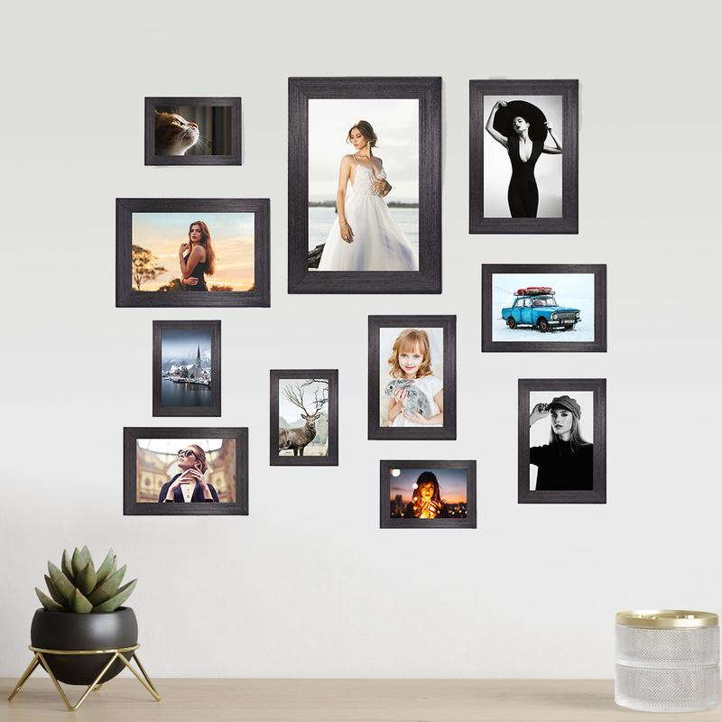 Curate Your Wall with Elegance: 11-Piece Vintage Black Photo Frame Collection - Infuse Love and Memories into Your Home’s Ambiance