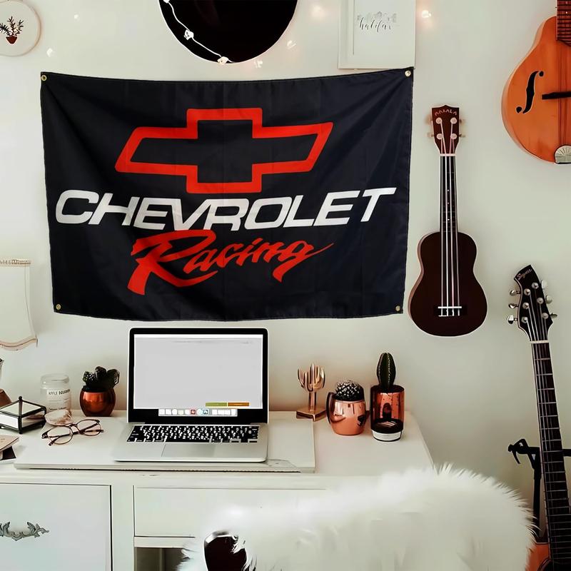 Flag For Chevrolet Racing Chevy 3x5ft Tapestry with 4 Brass Grommets for Wall Hanging College Dorm Room Wall Outdoor Decor Banner