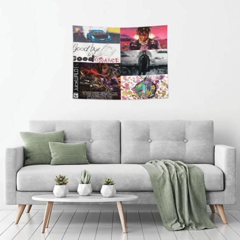 Juice Wrld Tapestry gift colorfulBedroom 40*30inch tapestry wall tapestry Blanket Carpet home decoration  living room boys girls decoration college dormitory interesting tapestry