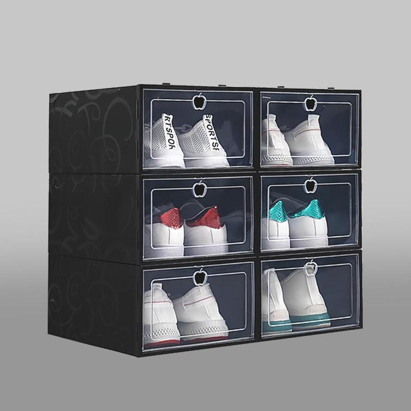 Shoe Storage Box, 12pcs set Stackable Clear Shoe Box, Dustproof Shoe Organizer, Home Organizer for Shoes & Clothes & Books & Toys