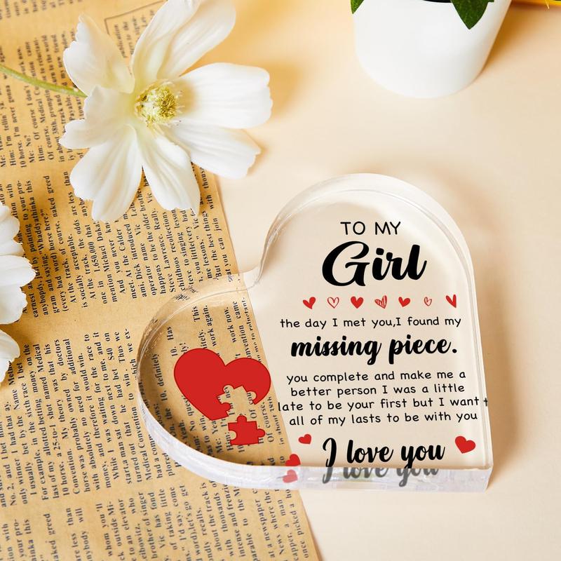 Gifts for Girlfriend, Romantic Anniversary Present for Women - I Love You Acrylic Keepsake - Birthday Christmas Valentine's Day Gifts for Couples Girlfriend Wife Relationship Long Distance Gifts