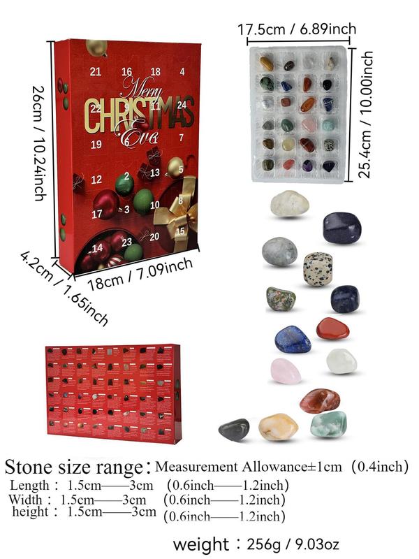 Christmas Advent Calendar,  Stone Countdown Calendar, Jewelry Making Kit, Fashion Accessories for Women & Girls