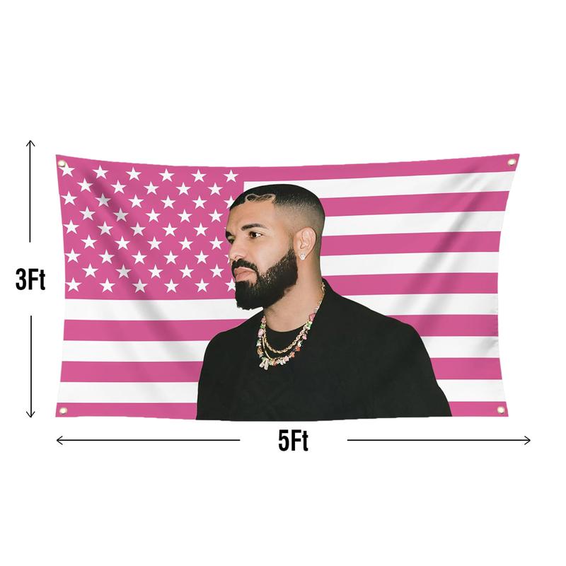 Drake Flag 3×5 Ft Polyester Banner Funny Flags with Grommets for College Dorm Room Wall Decor Gifts