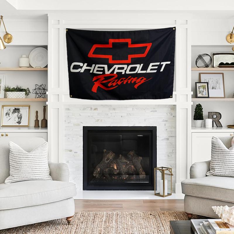 Flag For Chevrolet Racing Chevy 3x5ft Tapestry with 4 Brass Grommets for Wall Hanging College Dorm Room Wall Outdoor Decor Banner