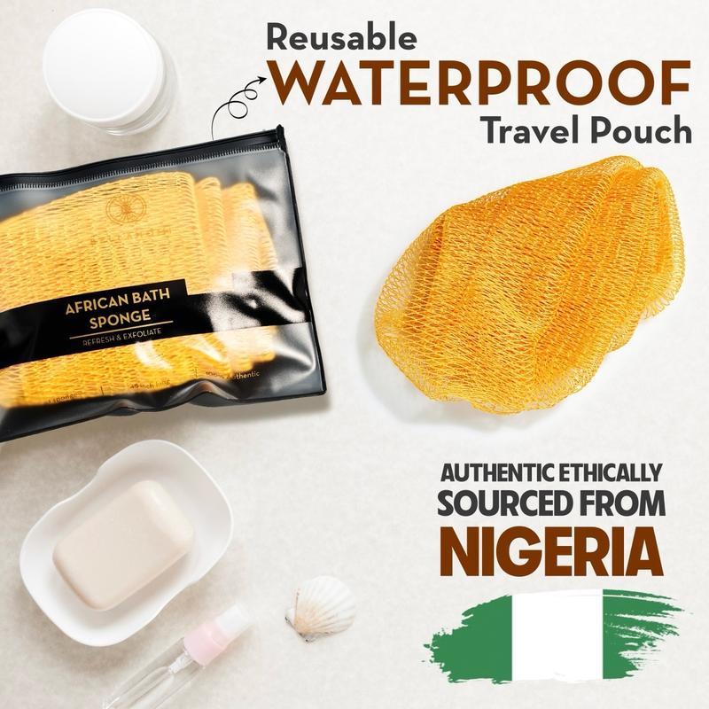 Bellanomi African Exfoliating Net Sponge, Ethically Sourced from Nigeria