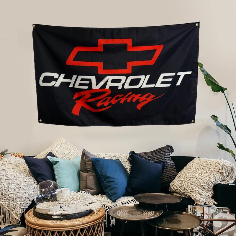 Flag For Chevrolet Racing Chevy 3x5ft Tapestry with 4 Brass Grommets for Wall Hanging College Dorm Room Wall Outdoor Decor Banner