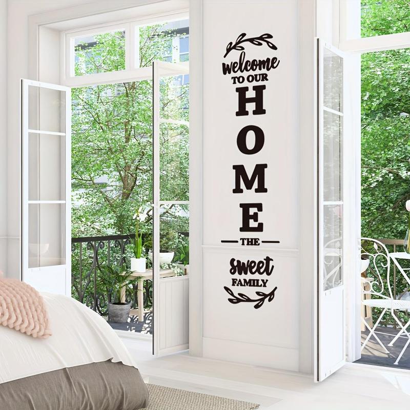 Home English Letter Pattern Wall Sticker, 1 Set Self Adhesive Wall Decal, Decorative Sticker for Home Bedroom Living Room