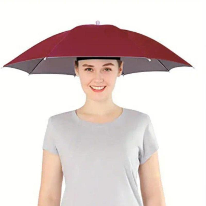 Umbrella Hat with Elastic Headband, Lightweight Hat Umbrella, Outdoor Sunny and Rain Dual-use Umbrella, Fishing Umbrella, Portable Waterproof Umbrella for Outdoor, Christmas Gift