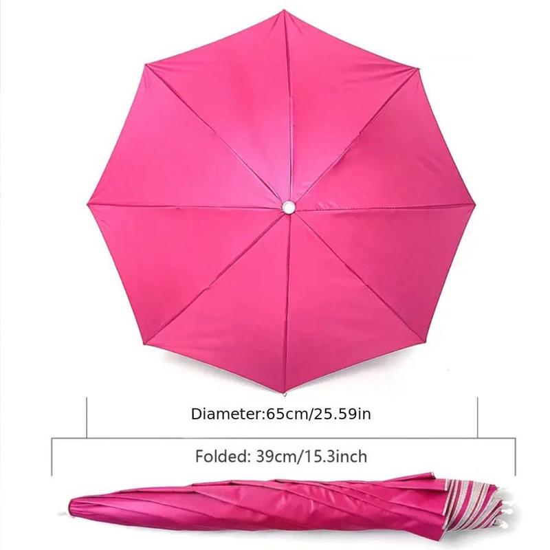 Umbrella Hat with Elastic Headband, Lightweight Hat Umbrella, Outdoor Sunny and Rain Dual-use Umbrella, Fishing Umbrella, Portable Waterproof Umbrella for Outdoor, Christmas Gift