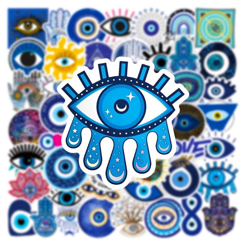 50pcs Eye Graffiti Stickers, Skateboard Sticker, Waterproof DIY Sticker For Mobile Cases Laptop