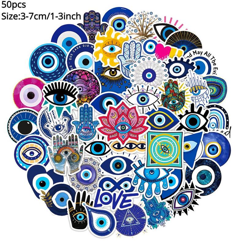 50pcs Eye Graffiti Stickers, Skateboard Sticker, Waterproof DIY Sticker For Mobile Cases Laptop