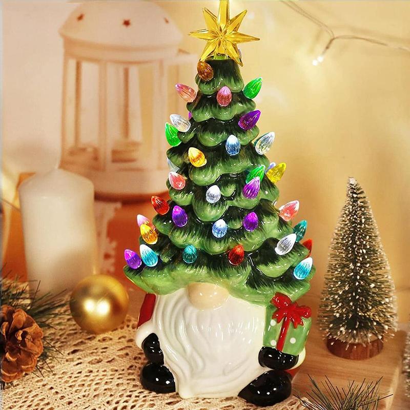 Santa Claus Design Christmas Tree Decoration, 1 Count Battery Powered Luminous Resin Ornament, Home Decor Supplies for Living RoomBedroom Dining Room