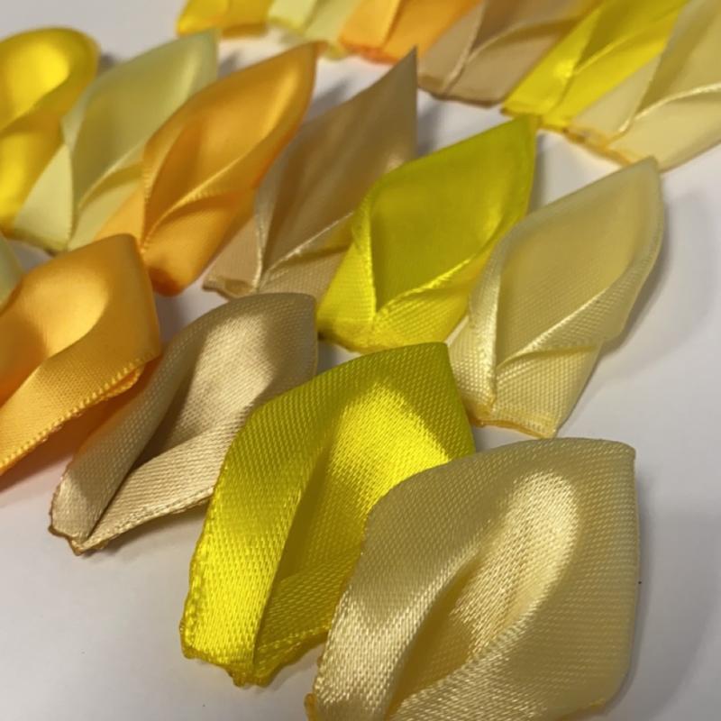 Premade sunflower satin ribbon petals Decorative Plants  Ornaments loveshackfancy  flowers