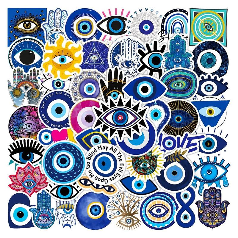 50pcs Eye Graffiti Stickers, Skateboard Sticker, Waterproof DIY Sticker For Mobile Cases Laptop