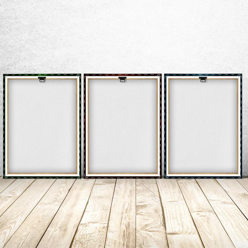 Wooden Framed Canvas Painting, 3 Counts set Lightsaber Pattern Wall Art, Modern Wall Decor for Home Living Room Bedroom Office