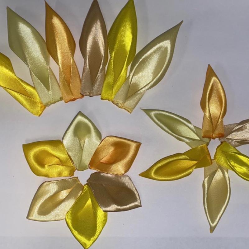 Premade sunflower satin ribbon petals Decorative Plants  Ornaments loveshackfancy  flowers