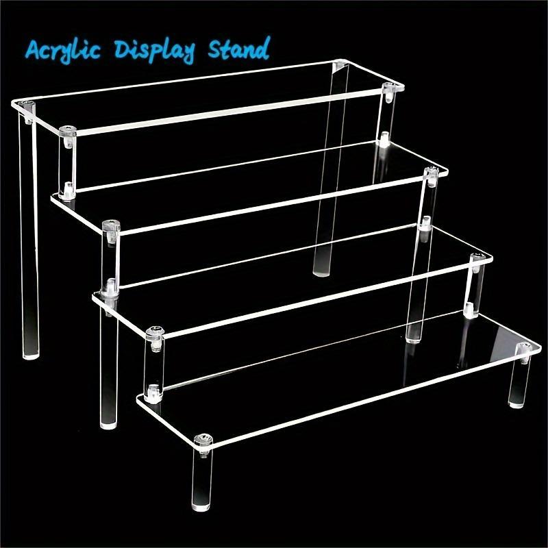 Acrylic Display Stand, 1 Count 3 Layer 4 Layer Acrylic Toy Food Perfume Anime Model Display Stand, DIY Display Stand for Home, Office, Store