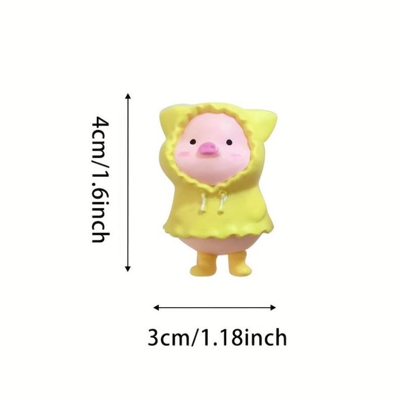 Cartoon Animal Shaped Refrigerator Decoration, 6 Counts set Cute Piggy Refrigerator Magnet, Kitchen Refrigerator Decorations