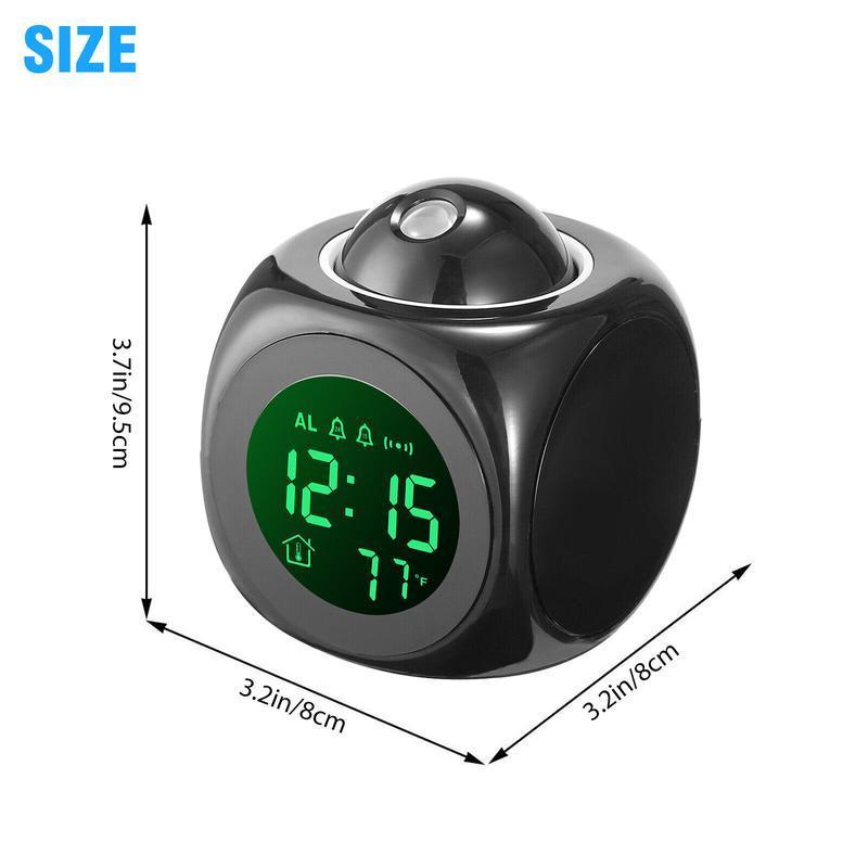 2024 New LCD Digital Projection Alarm Clock, LCD Screen Display Alarm Clock Time, Time Wall Projection Alarm Clock, Durable Alarm Clock For Living Room Bedroom, Room Decor, Home Decor