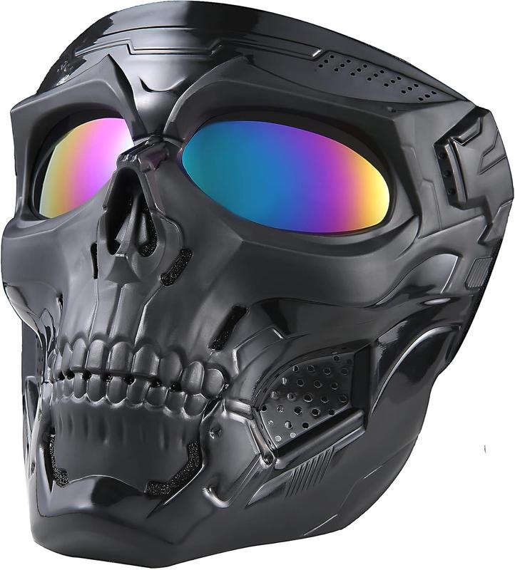 Tactical skull mask is suitable for CS shooting games, role playing, Halloween, outdoor sports goggle decoration.