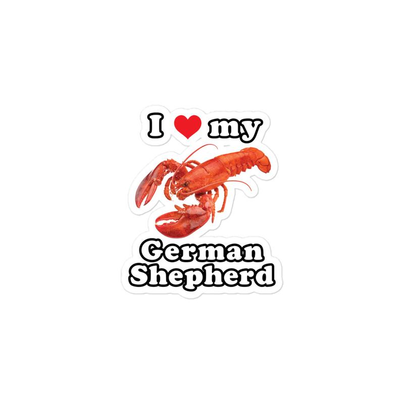 I Love My German Shepard (Lobster) sticker Decor Decorative