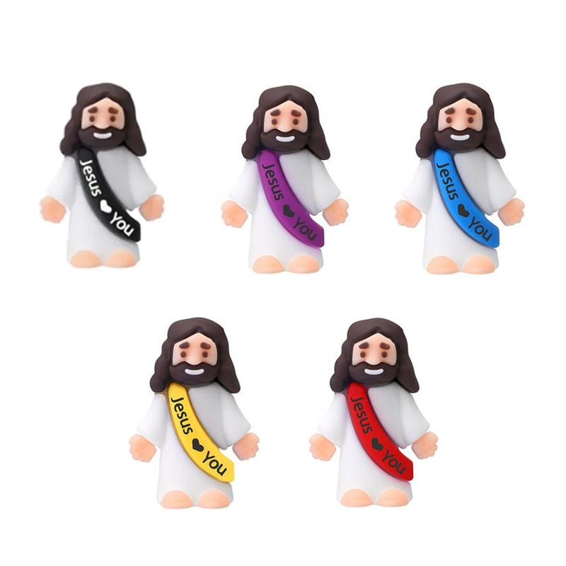 Religious Beliefs Jesus Silicone Figures, Tabletop Ornaments, Jesus Loves You Letters, Suitable for Christmas, Easter Religious Decoration