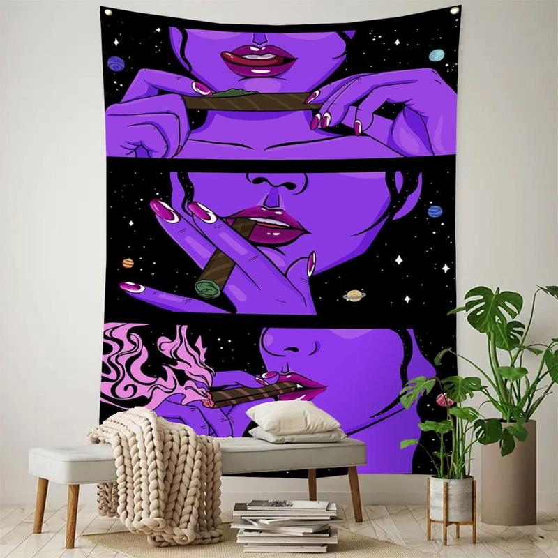 Girl Pattern Room Decor Tapestry, 1 Count Hanging Tapestry, Wall Hanging Decor for Home Bedroom Living Room