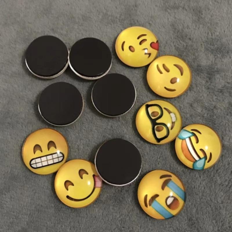 Emotional Face Expression Design Refrigerator Magnet, 12pcs set Cute Decorative Magnet, Personalized Refrigerator Magnet for Kitchen Office School Dormitory