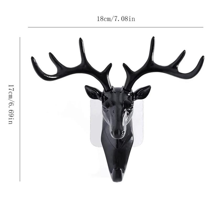 Christmas Deer Antler Shaped Wall Mounted Hook, Creative Wall Hanging Storage Hook, Decoration Storage Rack for Home Living Room Bedroom