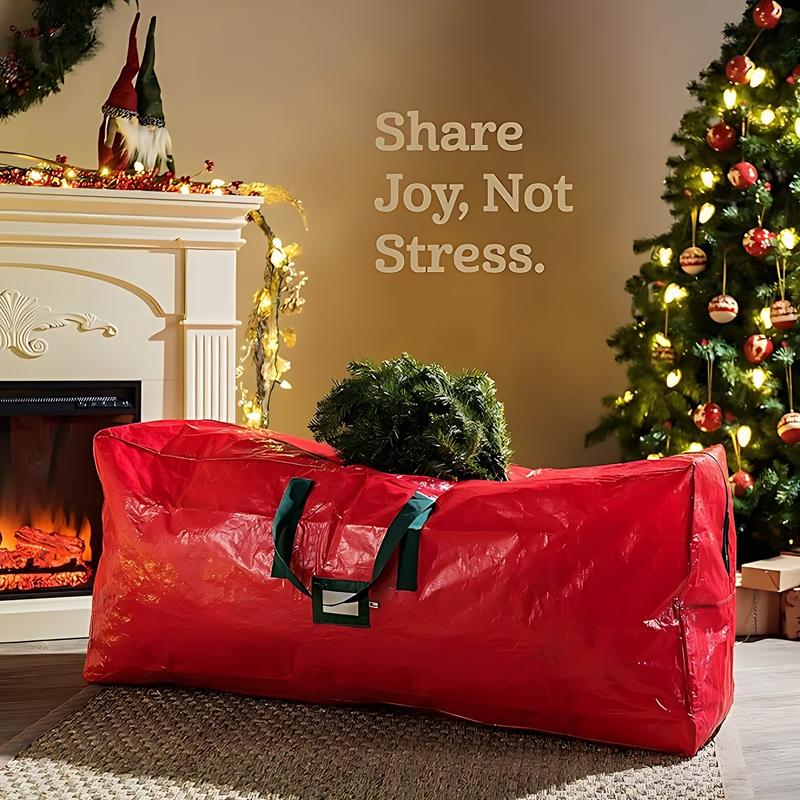 [A limited time discount of 60%]Heavy Duty Christmas Tree Storage bag Container Furniture cushion, durable waterproof material, bedroom clothing storage zipper bag, up to 7.5 feet insect-proof Christmas holiday dust storage bag