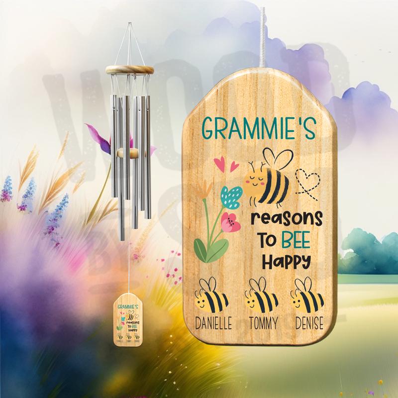 [IF CUSTOM MESSAGE ME] Personalized Wind Chimes Gift | Grandma Gift Chime | Mother's Day Gift | Custom Wind Chime | Grandparent's Day Gift | Gift for Grandma