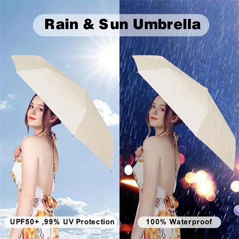 Folding Umbrella with Sling Bag, 1 Count Portable Sunny Umbrella, Waterproof & Sun-proof Umbrella, Suitable for Street Photography, Commuting Umbrella