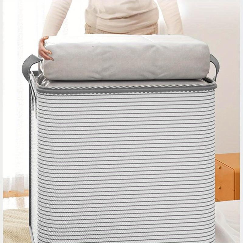 1 Piece Extra Large Clothing Storage Bag, Portable Foldable Blanket Storage Bag, Wardrobe Finishing Storage Box with Durable Handle, Suitable for Clothing, Blanket, Duvet, Extra Large Storage Bag