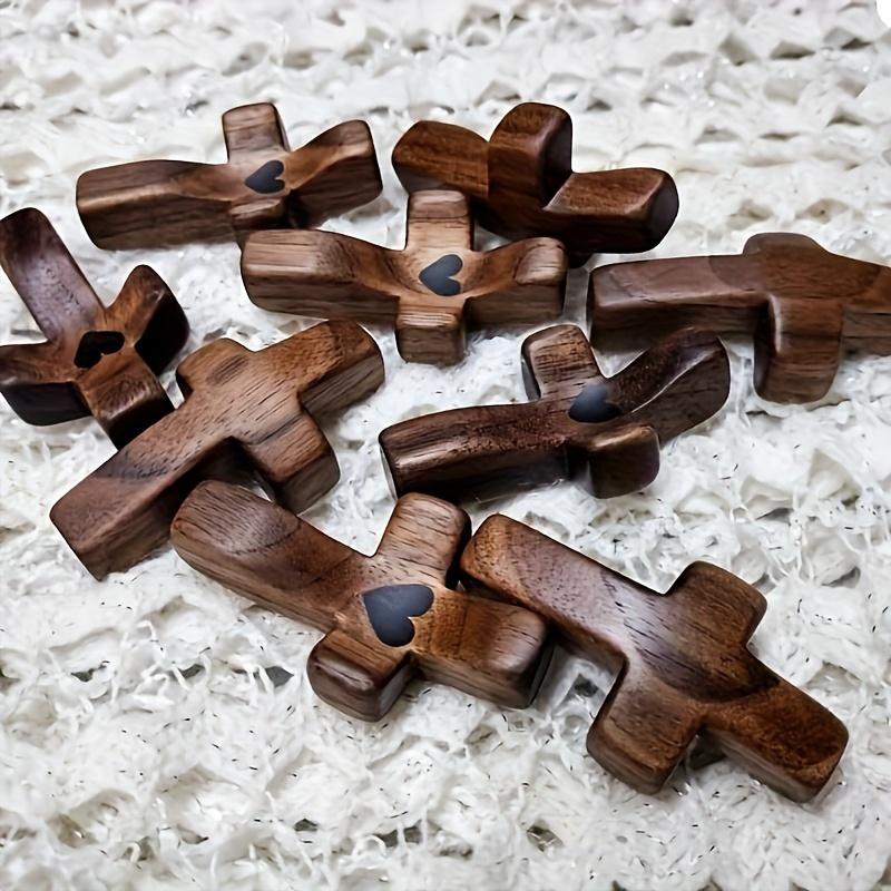 10Pcs Wooden Elegant Cross Decors - Spiritual Symbol for Home & Office, Perfect Gift Idea Decorative Sign & Plague