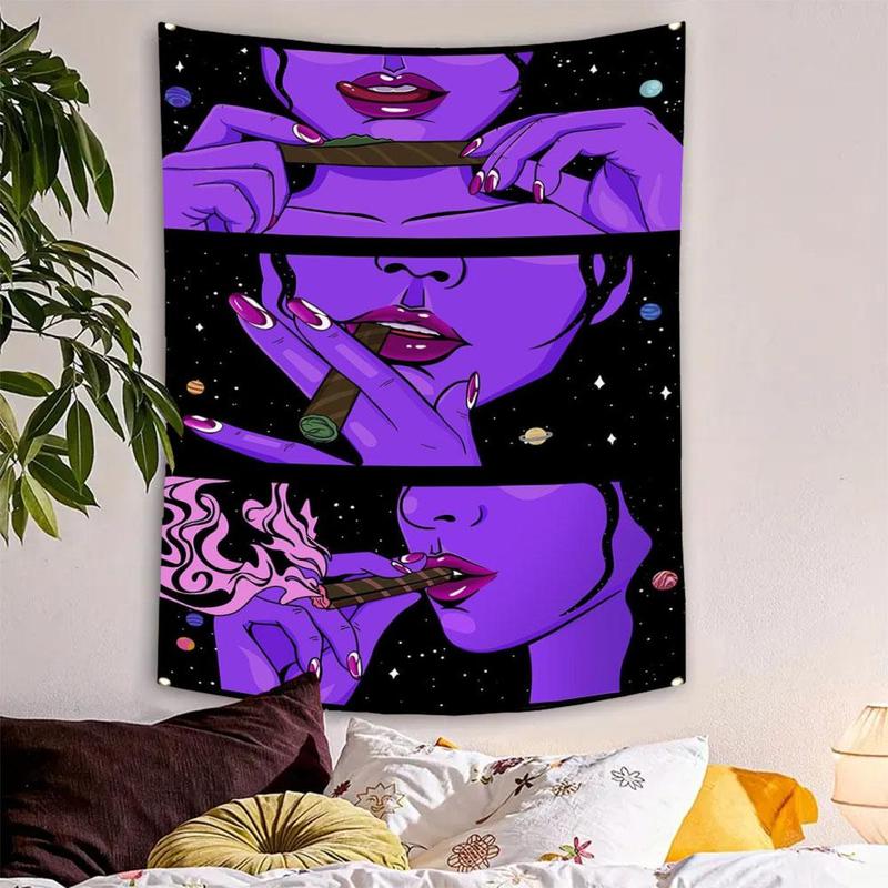 Girl Pattern Room Decor Tapestry, 1 Count Hanging Tapestry, Wall Hanging Decor for Home Bedroom Living Room