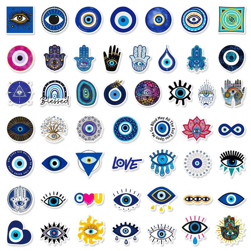 50pcs Eye Graffiti Stickers, Skateboard Sticker, Waterproof DIY Sticker For Mobile Cases Laptop