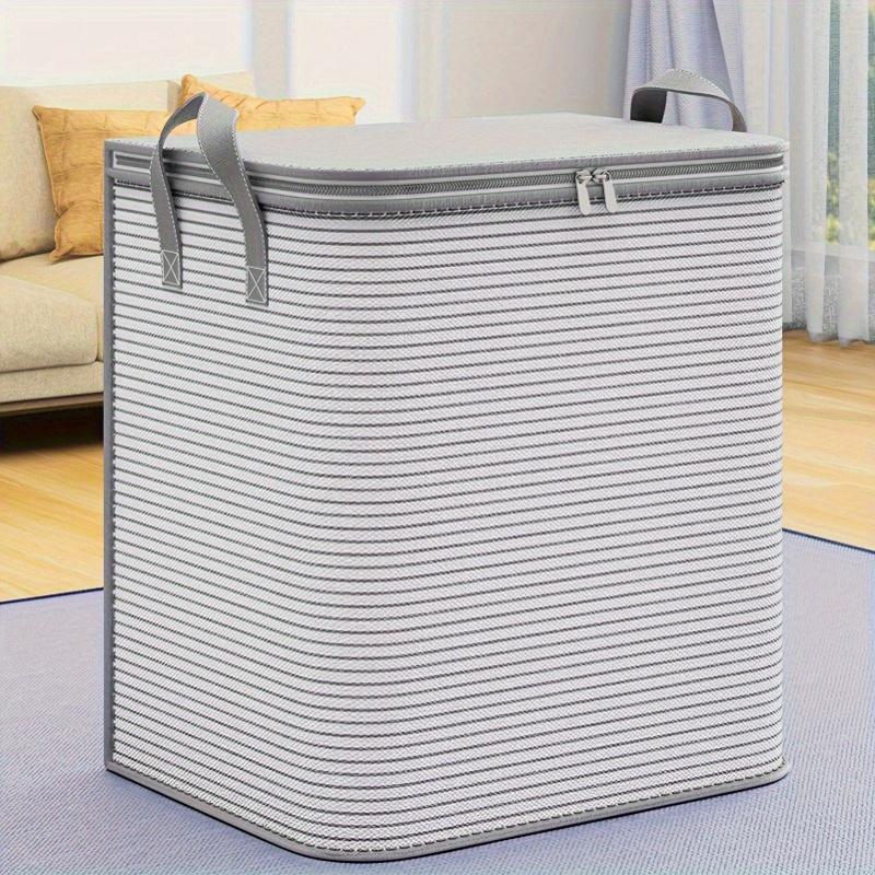 1 Piece Extra Large Clothing Storage Bag, Portable Foldable Blanket Storage Bag, Wardrobe Finishing Storage Box with Durable Handle, Suitable for Clothing, Blanket, Duvet, Extra Large Storage Bag