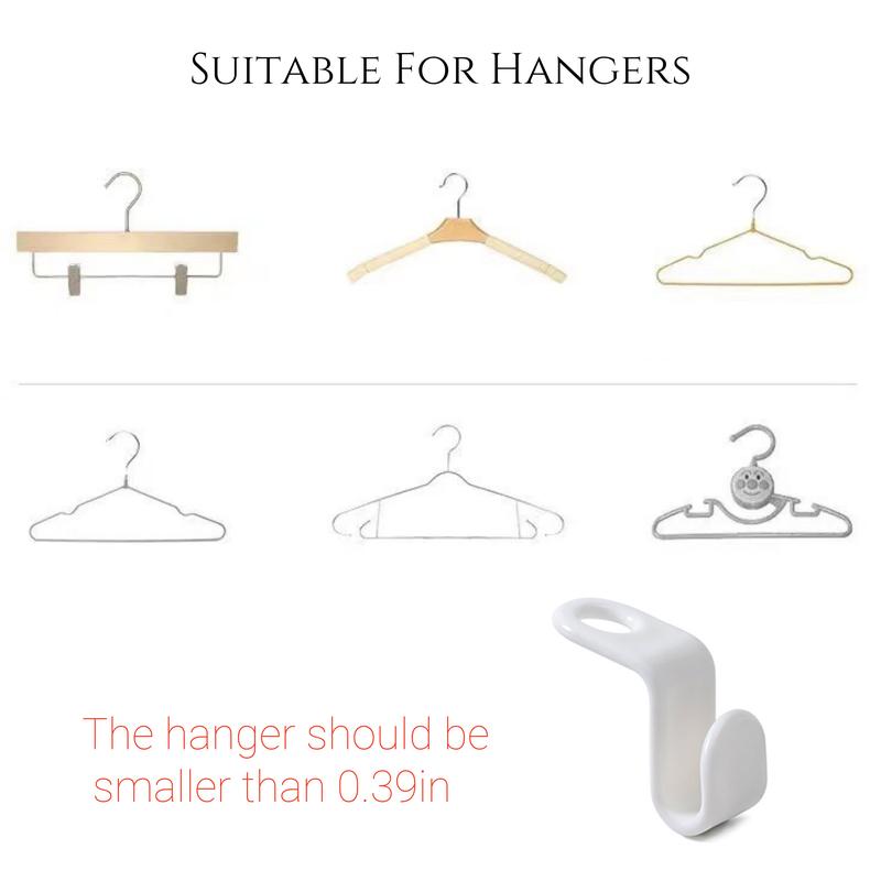 20 Counts Hanger Connector Hooks for Clothes Storage，Space Saving Organizer，Space Saver Hangers，Hangers Accessory,Heavy Duty Space Saving for Closet