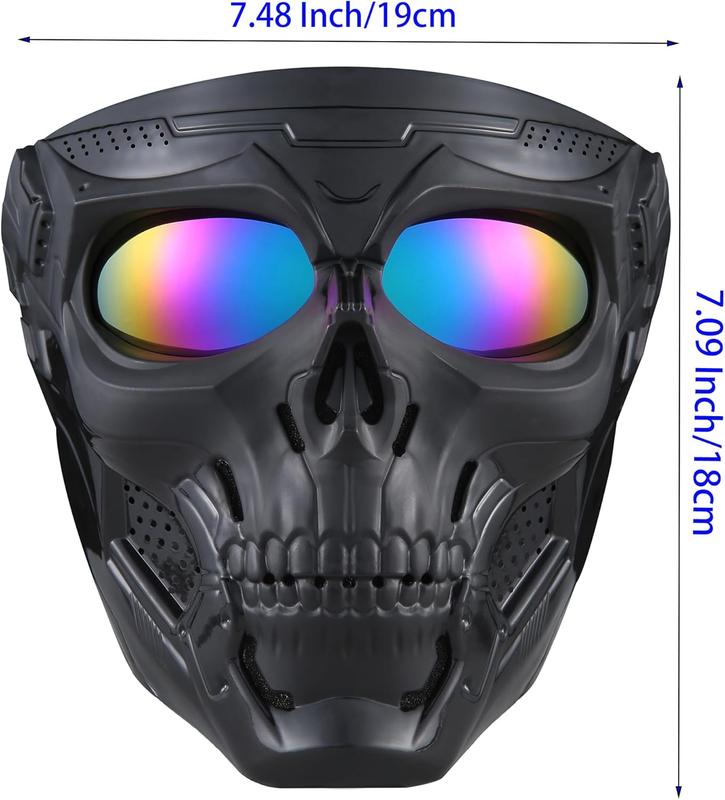 Tactical skull mask is suitable for CS shooting games, role playing, Halloween, outdoor sports goggle decoration.