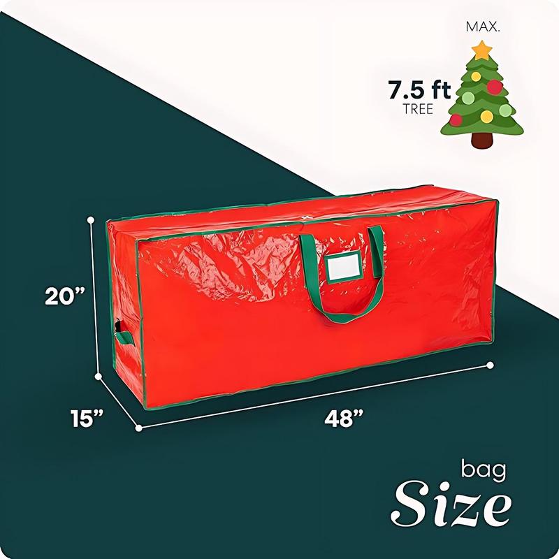 [A limited time discount of 60%]Heavy Duty Christmas Tree Storage bag Container Furniture cushion, durable waterproof material, bedroom clothing storage zipper bag, up to 7.5 feet insect-proof Christmas holiday dust storage bag