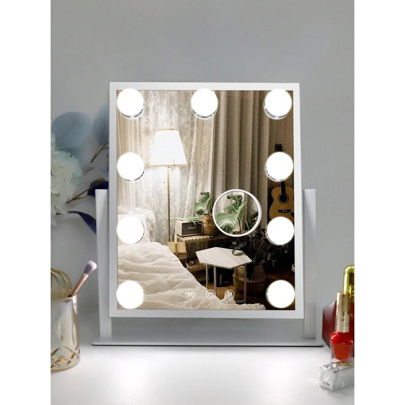 Lighted Vanity Mirror with 3 Color Lighting Modes & 9 LED Bulbs - Perfect for Dressing Room & Bedroom Decor Switch vanity mirror smart touch